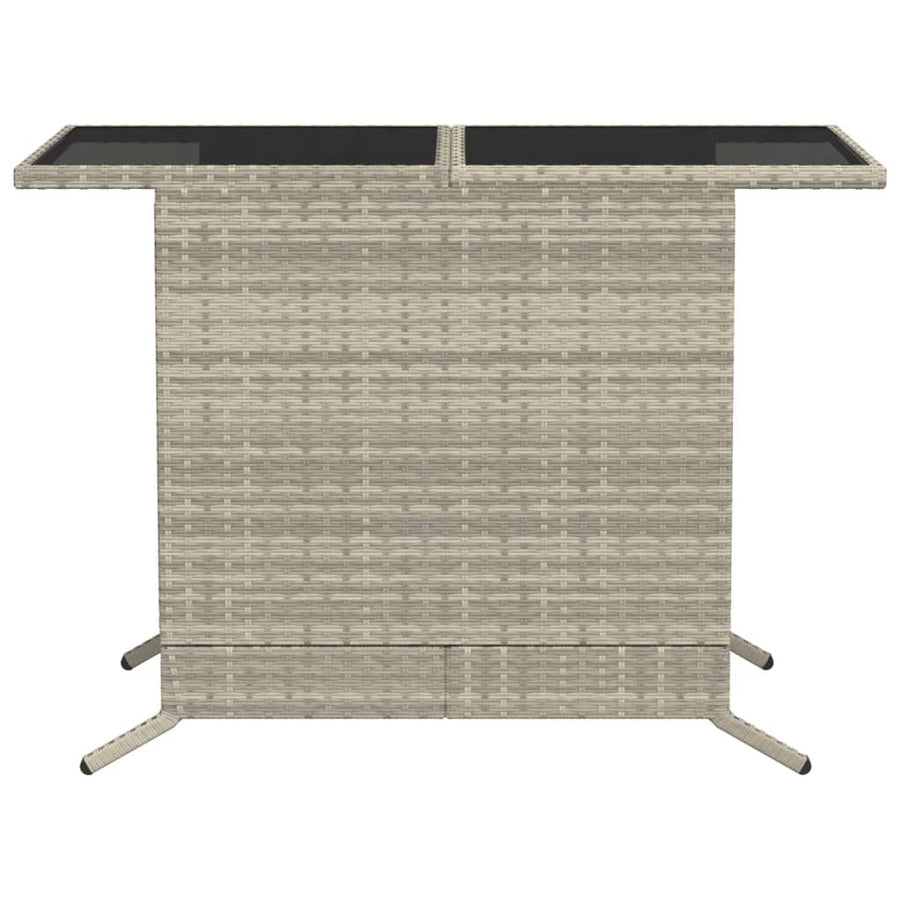 3-Delige Bistroset Met Kussens Poly Rattan Lichtgrijs