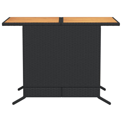3-Delige Bistroset Met Kussens Poly Rattan Zwart