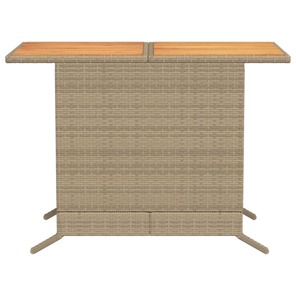 3-Delige Bistroset Met Kussens Poly Rattan Beige