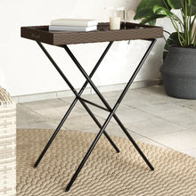 Dienbladtafel Inklapbaar 65X40X75 Cm Poly Rattan Bruin