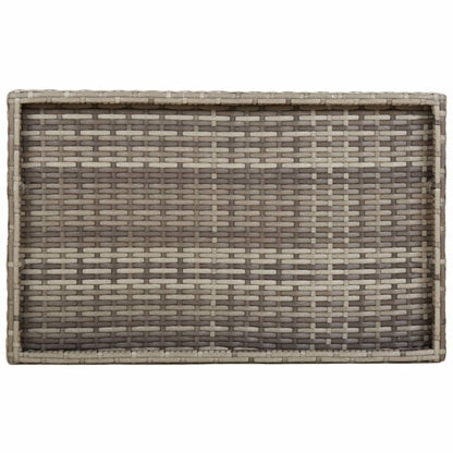 Dienbladtafel inklapbaar 65x40x75 cm poly rattan Grijs