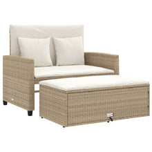 Tuinbank 2-Zits Met Kussens Poly Beige beige and cream Rattan