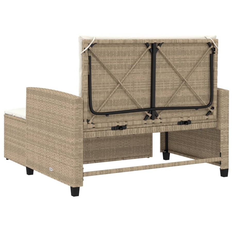 Tuinbank 2-Zits Met Kussens Poly Beige beige and cream Rattan