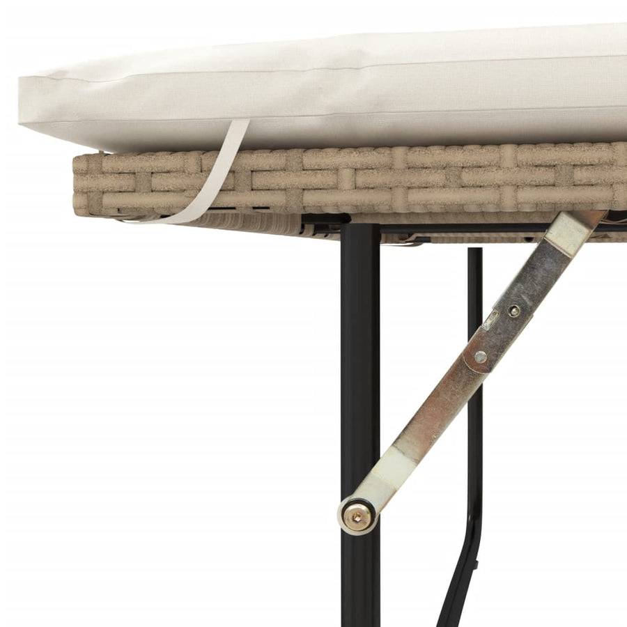 Tuinbank 2-Zits Met Kussens Poly Beige beige and cream Rattan