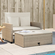 Tuinbank 2-zits poly rattan beige