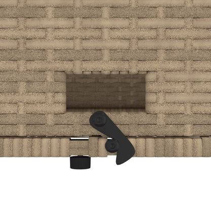 Tuinbank 2-Zits Met Kussens Poly Beige en grijs Rattan
