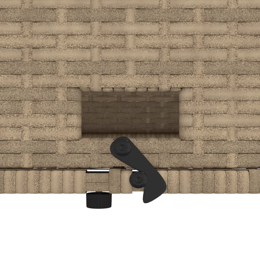 Tuinbank 2-Zits Met Kussens Poly Beige en grijs Rattan