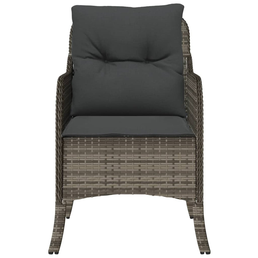 Tuinstoelen met kussens poly rattan Grijs Dichtgeweven