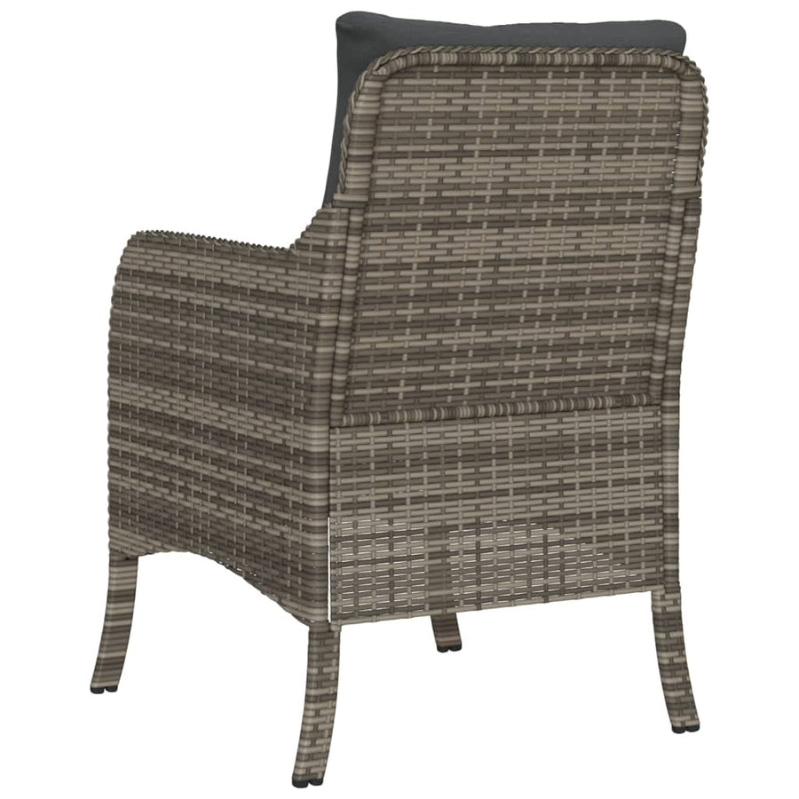 Tuinstoelen met kussens poly rattan Grijs Dichtgeweven