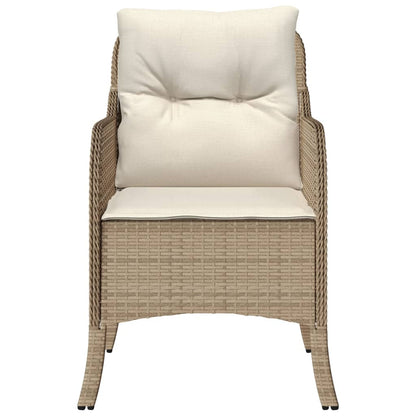 Tuinstoelen met kussens poly rattan Beige Dichtgeweven
