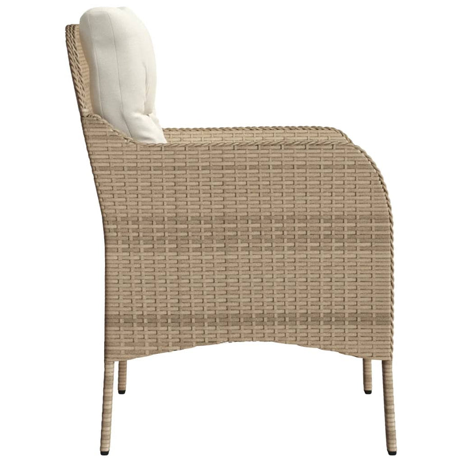 Tuinstoelen met kussens poly rattan Beige Dichtgeweven