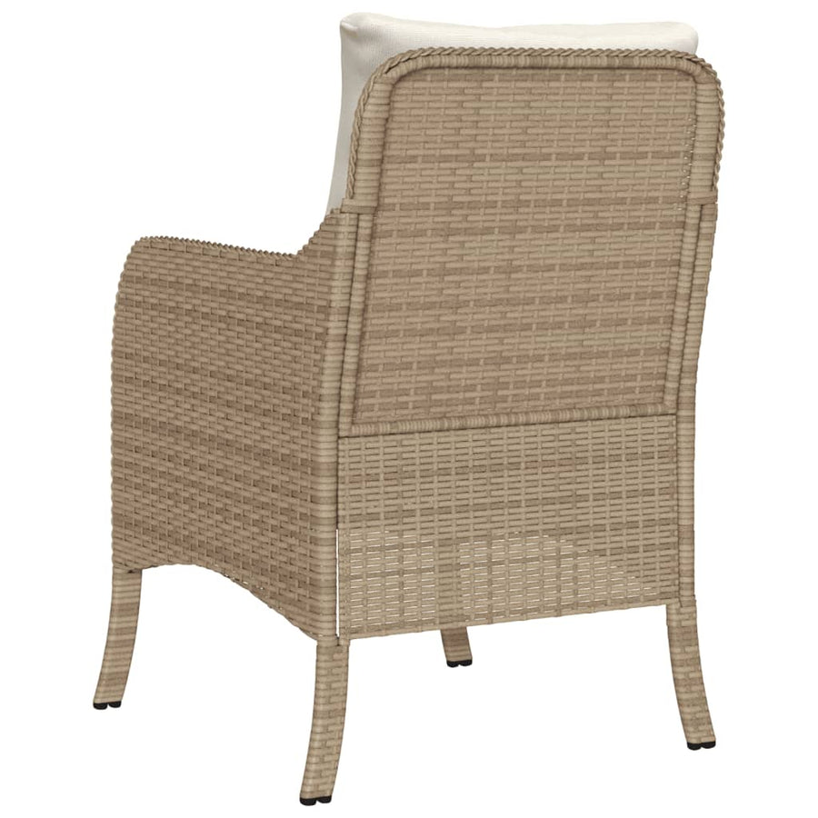Tuinstoelen met kussens poly rattan Beige Dichtgeweven