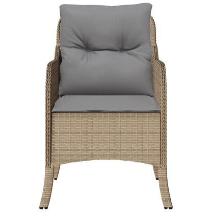 Tuinstoelen Met Kussens Poly Rattan Gemengd beige Dichtgeweven