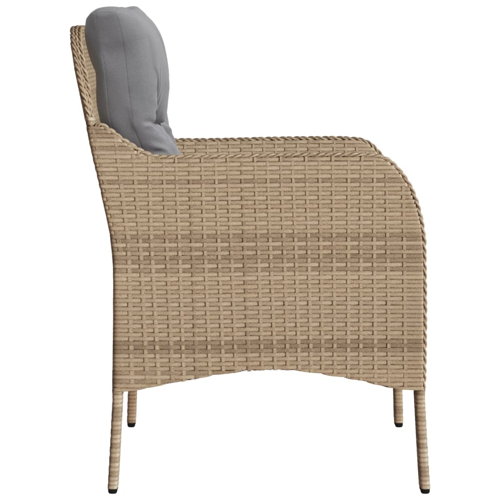 Tuinstoelen Met Kussens Poly Rattan Gemengd beige Dichtgeweven