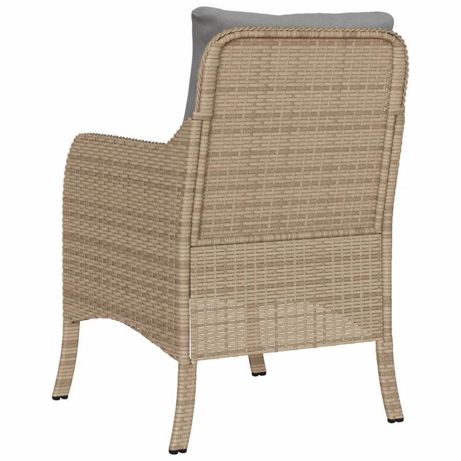 Tuinstoelen Met Kussens Poly Rattan Gemengd beige Dichtgeweven