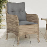 Tuinstoelen 2 stuks poly rattan gemengd beige 58,5x67x86 cm
