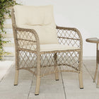 Tuinstoelen 2 st met kussens poly rattan beige 2 Beige