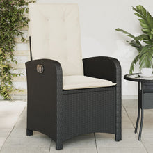 Tuinstoel Verstelbaar Met Kussens Poly Rattan Zwart