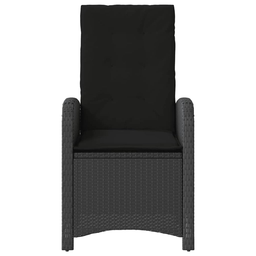 3-Delige Bistroset Met Kussens Poly Rattan Zwart