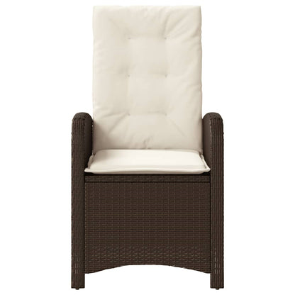 3-Delige Bistroset Met Kussens Poly Rattan Bruin