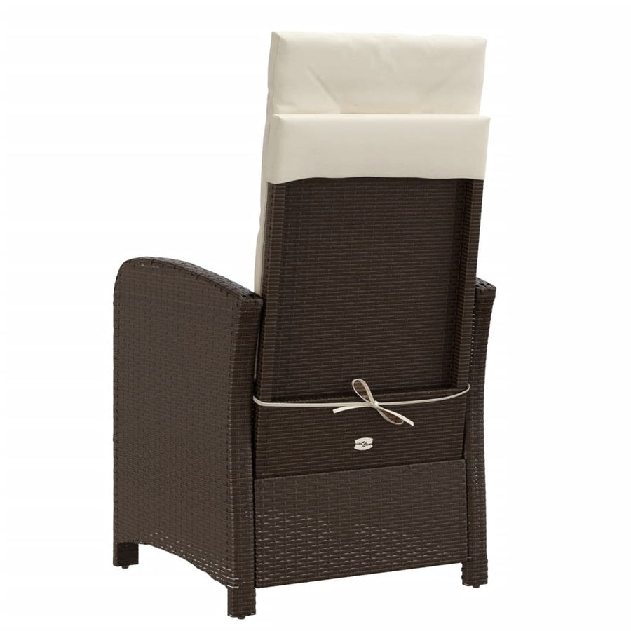 3-Delige Bistroset Met Kussens Poly Rattan Bruin