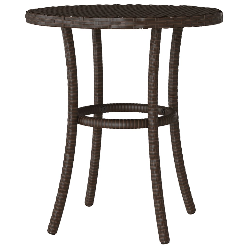 3-Delige Bistroset Met Kussens Poly Rattan Bruin
