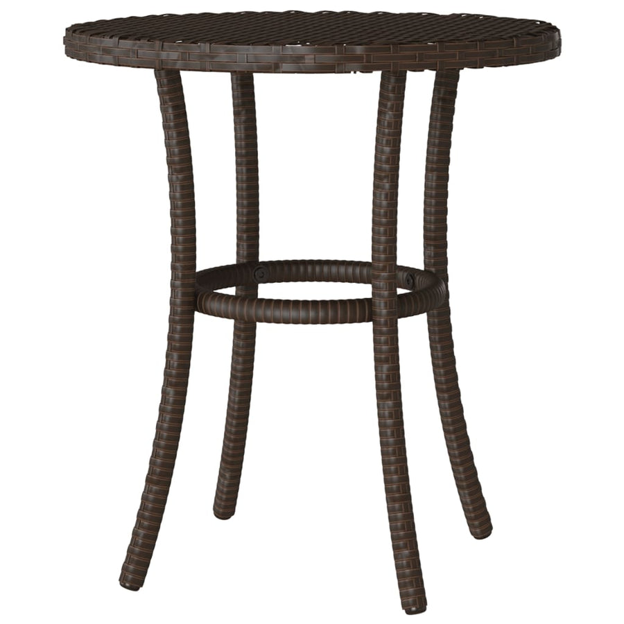 3-Delige Bistroset Met Kussens Poly Rattan Bruin