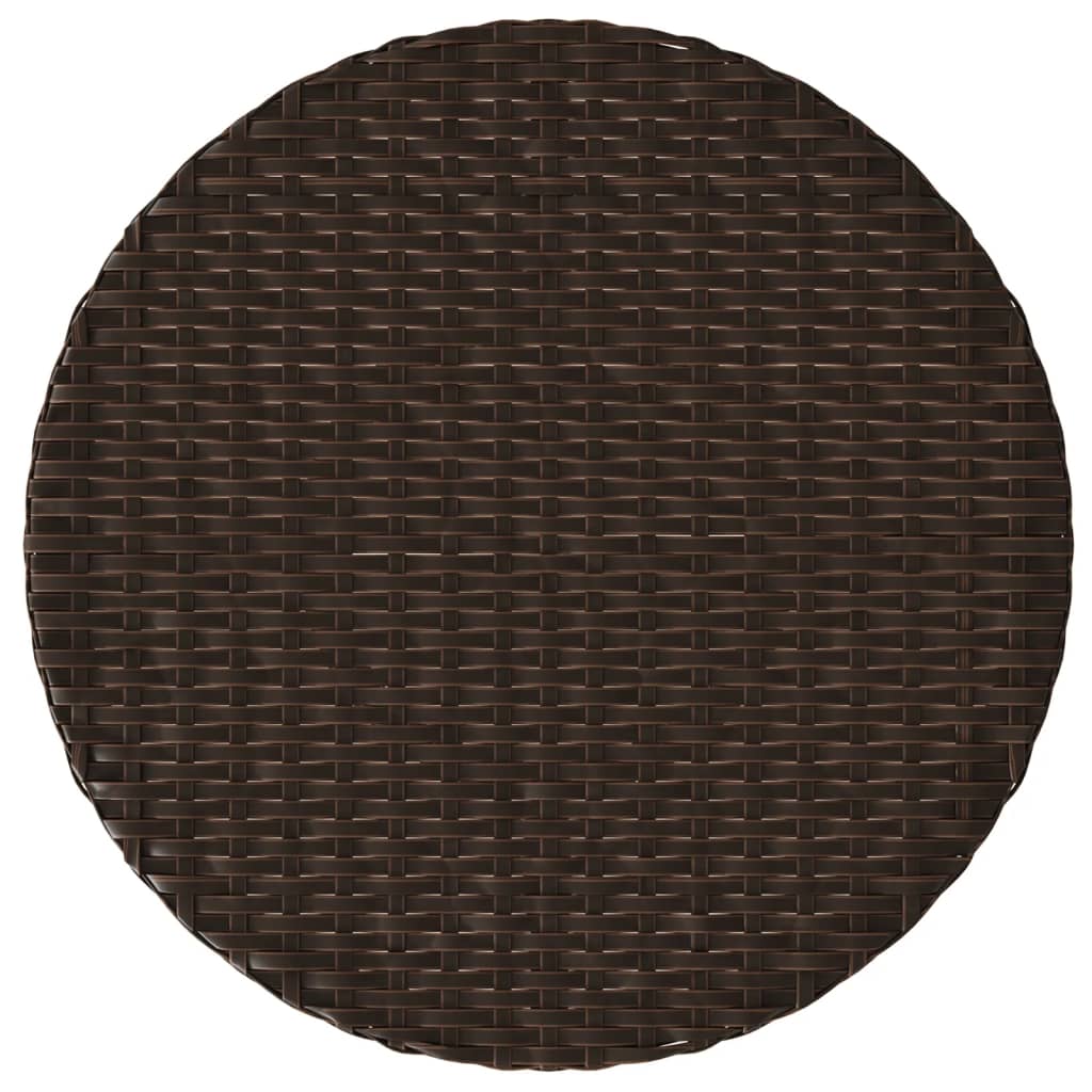 3-Delige Bistroset Met Kussens Poly Rattan Bruin