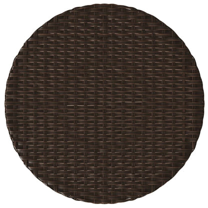 3-Delige Bistroset Met Kussens Poly Rattan Bruin