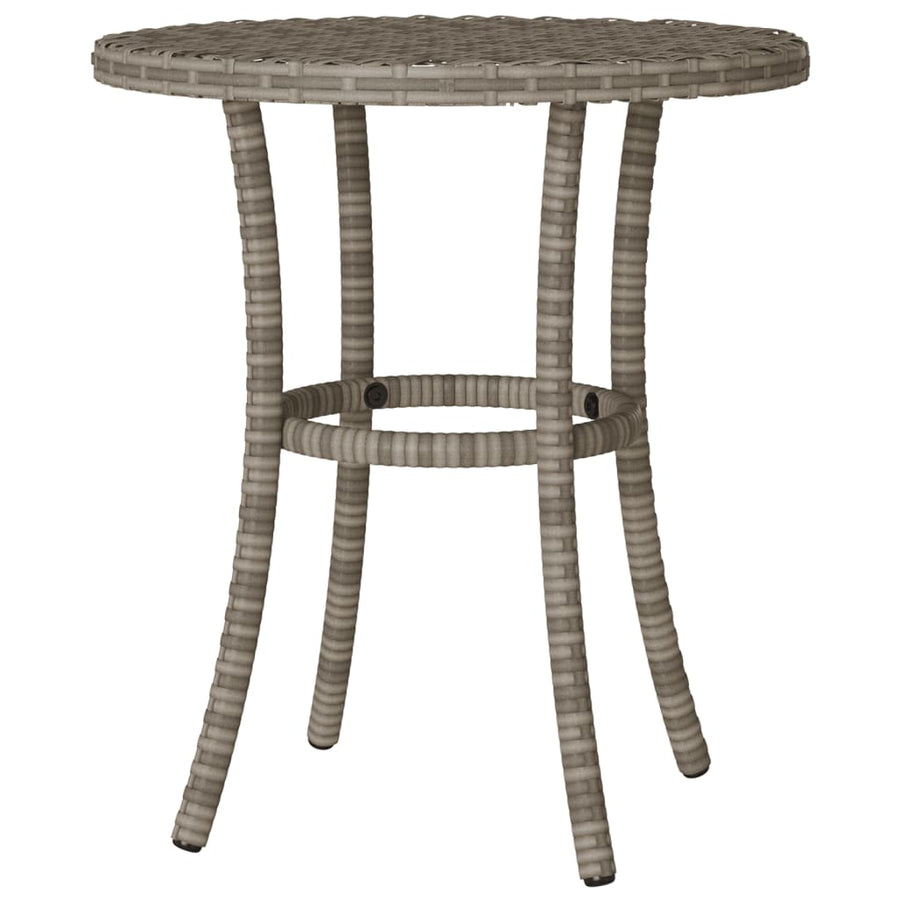 3-Delige Bistroset Met Kussens Poly Rattan Grijs