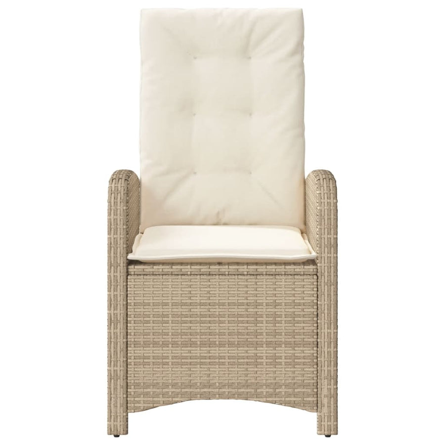 3-Delige Bistroset Met Kussens Poly Rattan Beige Wijnrood