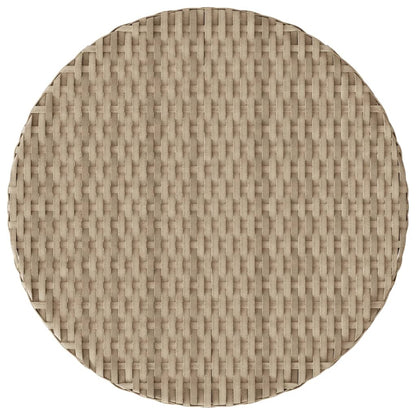 3-Delige Bistroset Met Kussens Poly Rattan Gemengd Beige en grijs