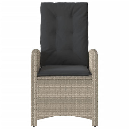 3-Delige Bistroset Met Kussens Poly Rattan Lichtgrijs