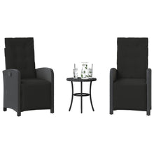 3-Delige Bistroset Met Kussens Poly Rattan Zwart