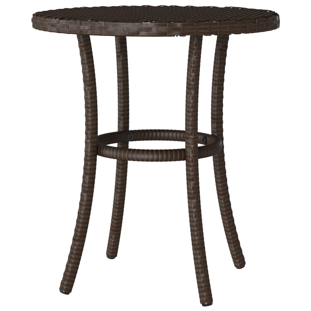 3-Delige Bistroset Met Kussens Poly Rattan Bruin