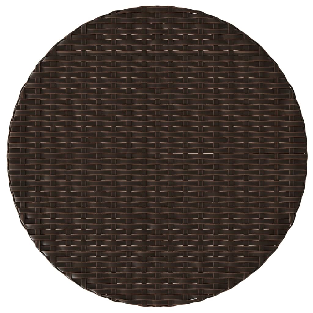 3-Delige Bistroset Met Kussens Poly Rattan Bruin