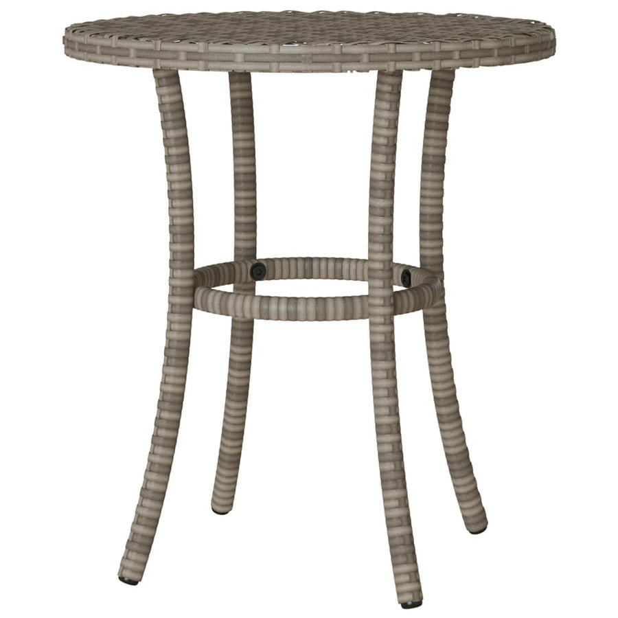 3-Delige Bistroset Met Kussens Poly Rattan Grijs