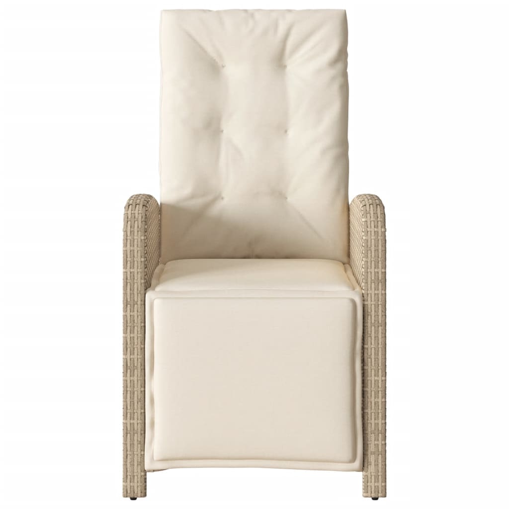 3-Delige Bistroset Met Kussens Poly Rattan Beige