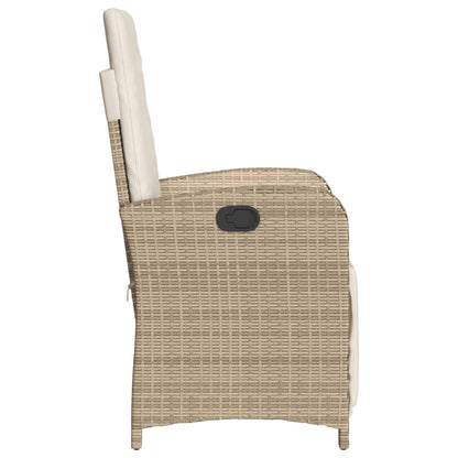 3-Delige Bistroset Met Kussens Poly Rattan Beige