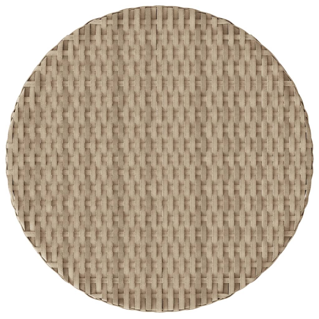 3-Delige Bistroset Met Kussens Poly Rattan Beige