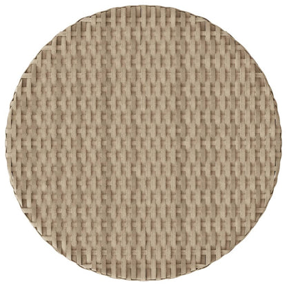 3-Delige Bistroset Met Kussens Poly Rattan Beige