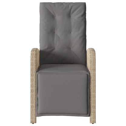 3-Delige Bistroset Met Kussens Poly Rattan Gemengd Beige en grijs