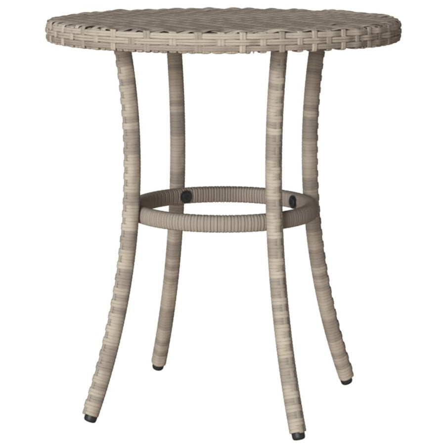 3-Delige Bistroset Met Kussens Poly Rattan Lichtgrijs