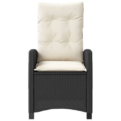 3-Delige Bistroset Met Kussens Poly Rattan Zwart