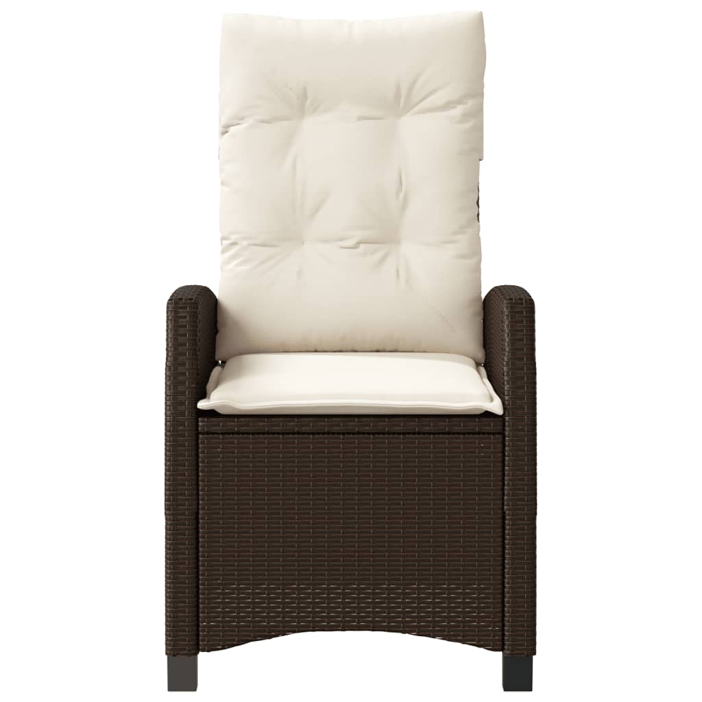 3-Delige Bistroset Met Kussens Poly Rattan Bruin