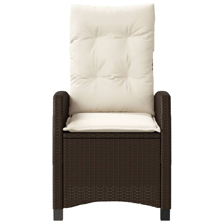 3-Delige Bistroset Met Kussens Poly Rattan Bruin