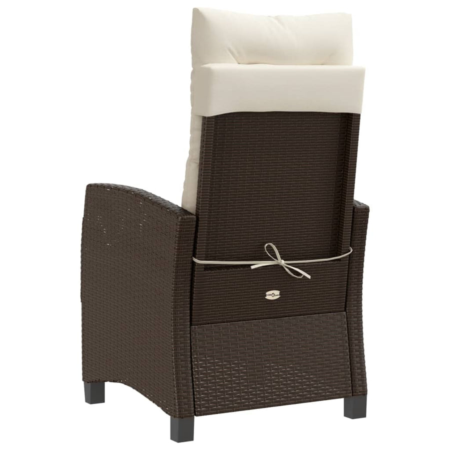 3-Delige Bistroset Met Kussens Poly Rattan Bruin