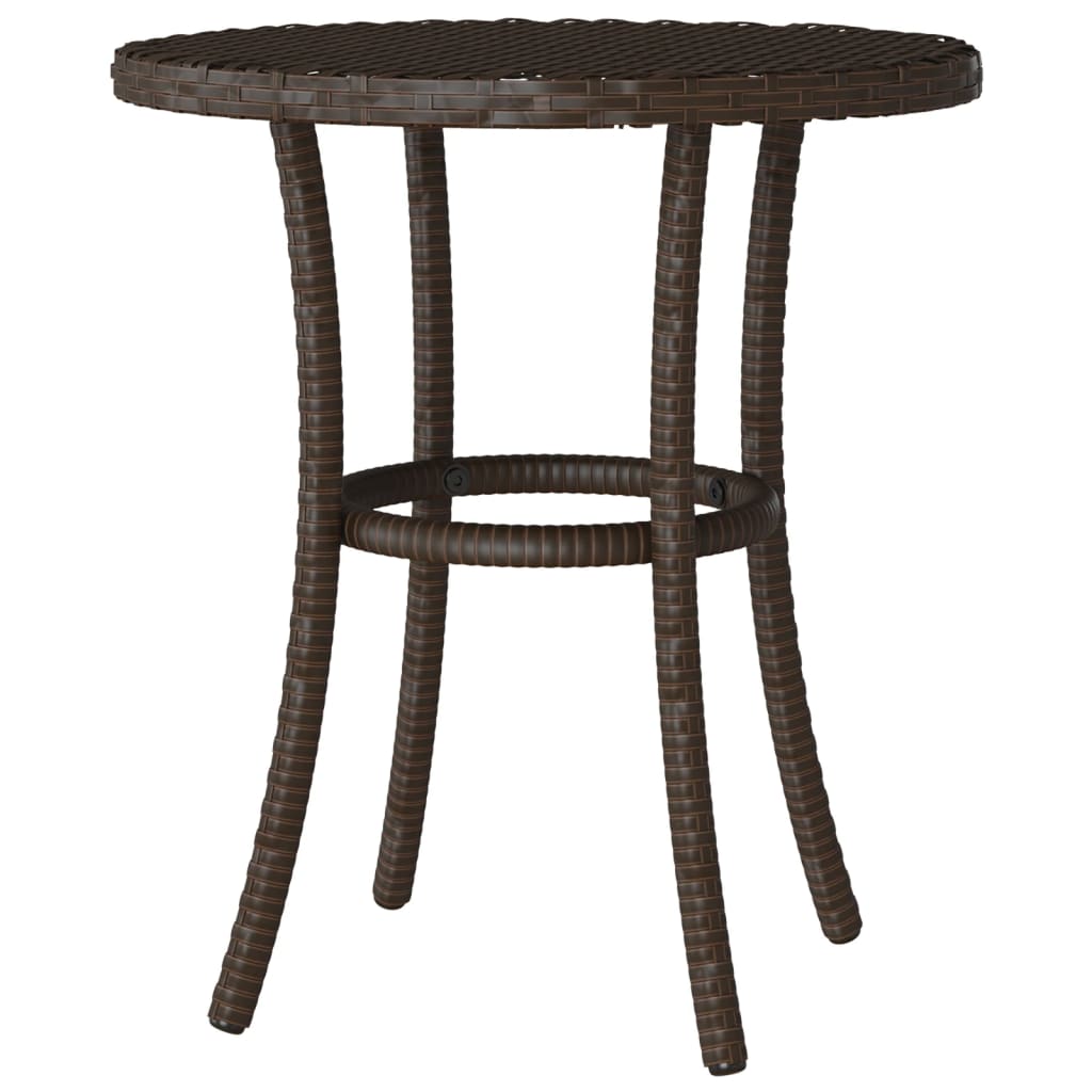 3-Delige Bistroset Met Kussens Poly Rattan Bruin