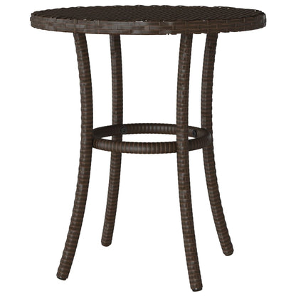 3-Delige Bistroset Met Kussens Poly Rattan Bruin