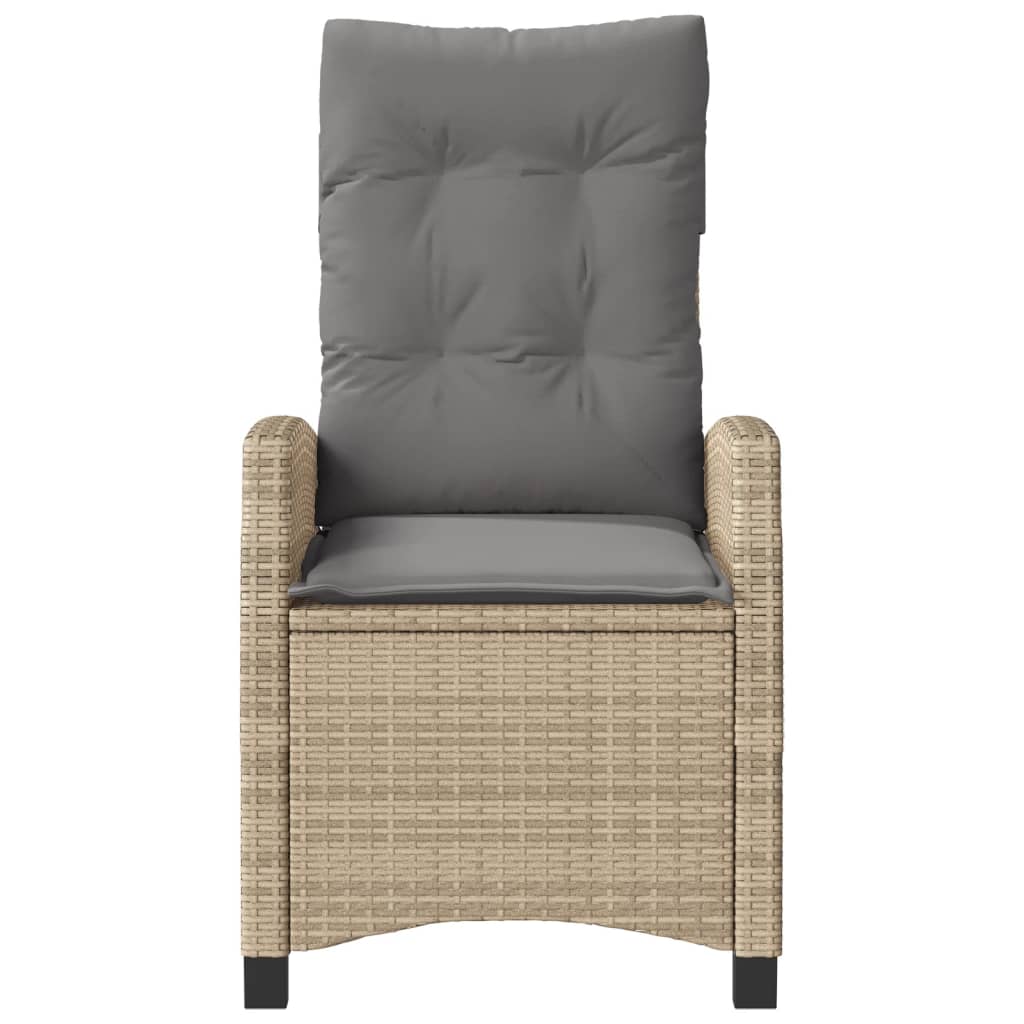 3-Delige Bistroset Met Kussens Poly Rattan Gemengd Beige